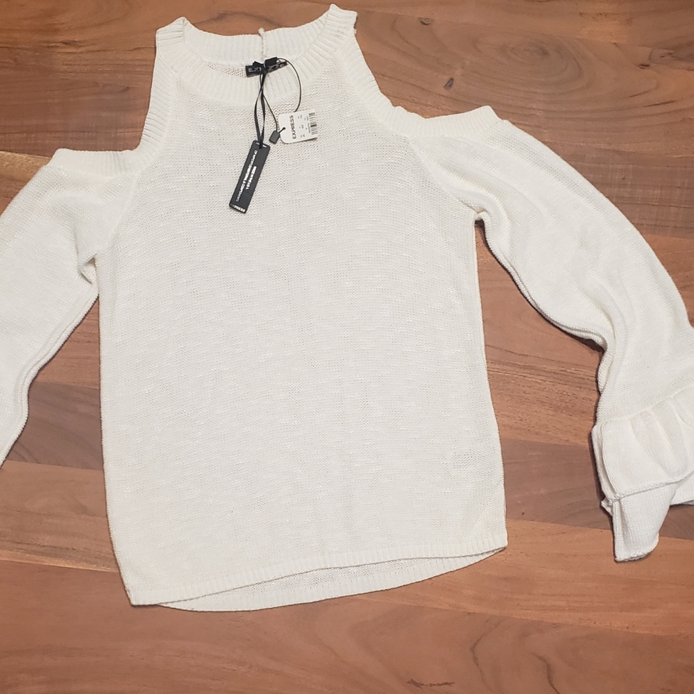 NWT Express Open Shoulder Sweater, Size S - Picture 2 of 9